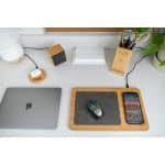 Custom Auden Bamboo Wireless Charging Mouse Pad - Bamboo - 4