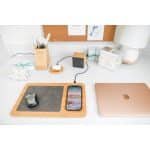 Custom Auden Bamboo Wireless Charging Mouse Pad - Bamboo - 5