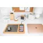 Custom Auden Bamboo Wireless Charging Mouse Pad - Bamboo - 5