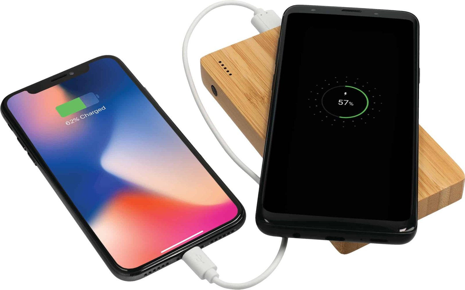 Custom FSC® 100% Bamboo 5000 mAh Wireless Power Bank with Logo ...