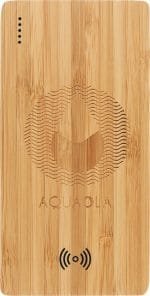Custom FSC® 100% Bamboo 5000 mAh Wireless Power Bank - 4