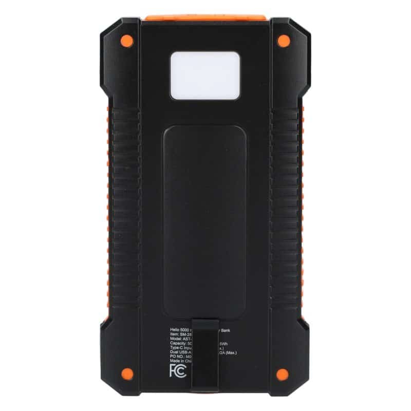 Custom Helio 5000 mAh Solar Power Bank - 3