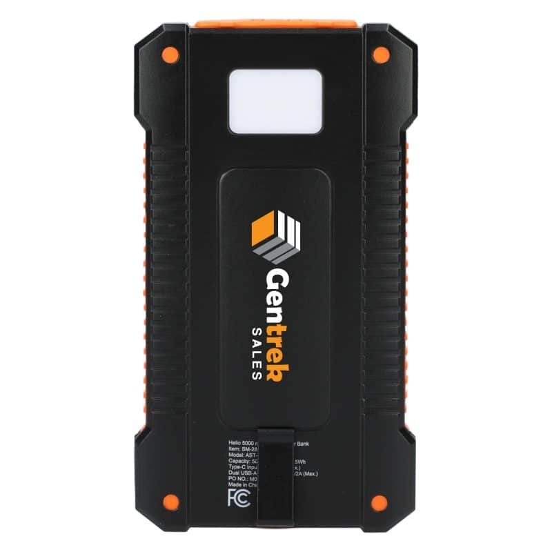 Custom Helio 5000 mAh Solar Power Bank