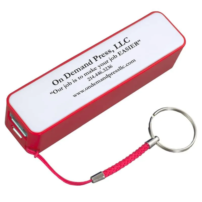 Custom "In Charge" UL Listed 2200 mAh Portable Lithium Ion Power Bank Charger - 5