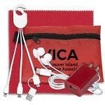 Custom "TechTime Plus" Mobile Tech Charging Kit w/Ear Buds