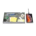 Custom Truman Wireless Charging Accessory Tray - Medium Grey Heather - 3