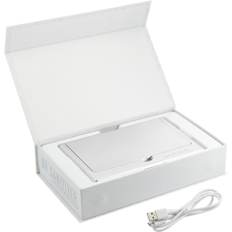 Custom UV Sanitizer Desk Clock with Wireless Charging - 3