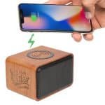 Custom Wood Bluetooth Speaker with Wireless Charging Pad - 5