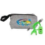 Custom Recycled Travel Pouch Fast Charger Set - 4