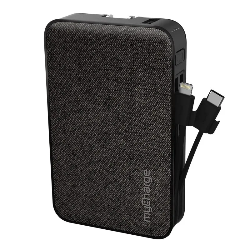 Custom myCharge Powerhub Ultra 10K Portable Charger W/ Built-In Usb-C & Lightning Cable