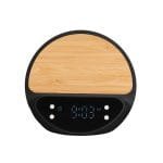 Custom 10w Bamboo Wireless Charger With Digital Clock - 3
