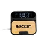 Custom 15w Bamboo Folding Charger With Digital Clock - 2