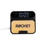Custom 15w Bamboo Folding Charger With Digital Clock - 2