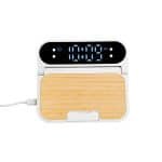 Custom 15w Bamboo Folding Charger With Digital Clock - 3