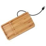 Custom Bamboo Qi-Wireless Desk Organizer Tray (10W) (BLACKFOOT) - 1