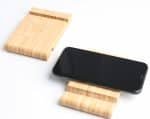 Custom Bamboo Qi-Wireless Pocket Phone Stand (10W) (BIGWOOD) - 2