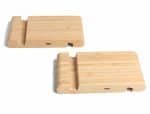 Custom Bamboo Qi-Wireless Pocket Phone Stand (10W) (BIGWOOD) - 3