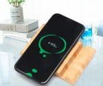 Custom Bamboo Qi-Wireless Pocket Phone Stand (10W) (BIGWOOD) - 9