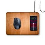 Custom Oversize Wood Mousepad with 10 watt Qi Wireless Fast Charger (BALBOA) - 2