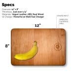 Custom Oversize Wood Mousepad with 10 watt Qi Wireless Fast Charger (BALBOA) - 3