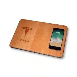Custom Oversize Wood Mousepad with 10 watt Qi Wireless Fast Charger (BALBOA)