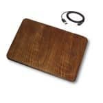 Custom Oversize Wood Mousepad with 10 watt Qi Wireless Fast Charger (BALBOA) - 4