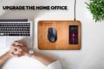 Custom Oversize Wood Mousepad with 10 watt Qi Wireless Fast Charger (BALBOA) - 7