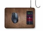 Custom Oversize Wood Mousepad with 10 watt Qi Wireless Fast Charger (BALBOA) - 8