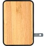 Custom UL 4 Port Bamboo USB Folding Wall Charger - 4