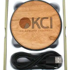 Custom Wooden Qi Wireless Fast Charger (BADGER)