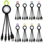 Custom Clearview Light Up Loop 3-in-1 Charging Cable - 1