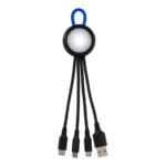 Custom Clearview Light Up Loop 3-in-1 Charging Cable - 3