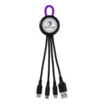 Custom Clearview Light Up Loop 3-in-1 Charging Cable - 8