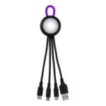 Custom Clearview Light Up Loop 3-in-1 Charging Cable - 9