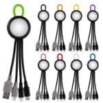 Custom Clearview Light Up Loop 3-in-1 Duo Charging Cable - 1