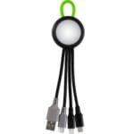 Custom Clearview Light Up Loop 3-in-1 Duo Charging Cable - 3