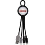 Custom Clearview Light Up Loop 3-in-1 Duo Charging Cable - 4