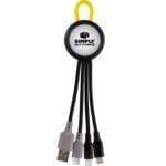 Custom Clearview Light Up Loop 3-in-1 Duo Charging Cable - 8