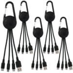 Custom Color Light Up 3-in-1 Carabiner Charging Cable - 1