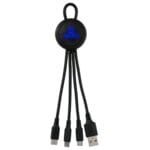 Custom Color Light Up Loop 3-in-1 Charging Cable - 2