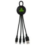 Custom Color Light Up Loop 3-in-1 Charging Cable - 3