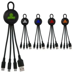 Custom Color Light Up Loop 3-in-1 Charging Cable