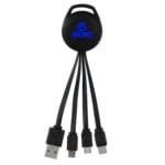 Custom Color Light Up Vivid 3-in-1 Charging Cable - 2