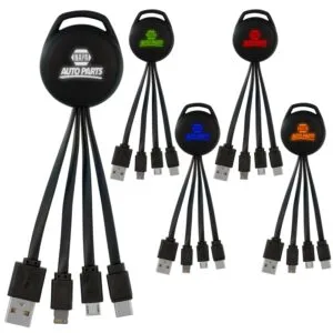 Custom Color Light Up Vivid 3-in-1 Charging Cable