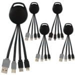 Custom Color Light Up Vivid Dual Input 3-in-1 Charging Cable - 1