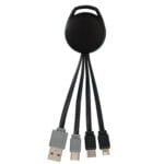 Custom Color Light Up Vivid Dual Input 3-in-1 Charging Cable - 7