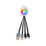 Custom Full Color Vivid Dual Input 3-in-1 Charging Cable - 1