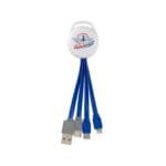 Custom Full Color Vivid Dual Input 3-in-1 Charging Cable - 3