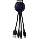 Custom Light Up Color Two Tone 3-in-1 Charging Cable - 2
