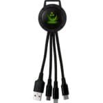 Custom Light Up Color Two Tone 3-in-1 Charging Cable - 3